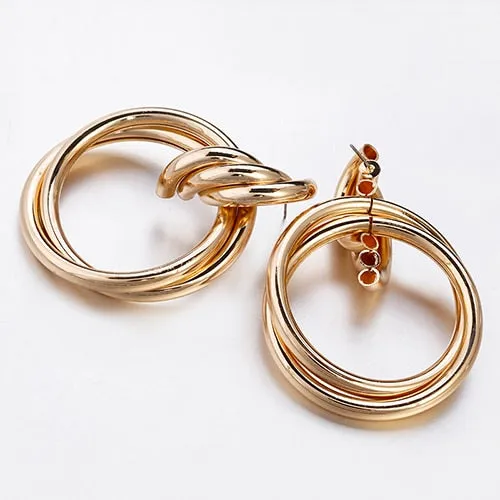 Flashbuy Gold Color Alloy Drop Earrings