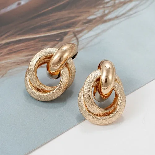 Flashbuy Gold Color Alloy Drop Earrings