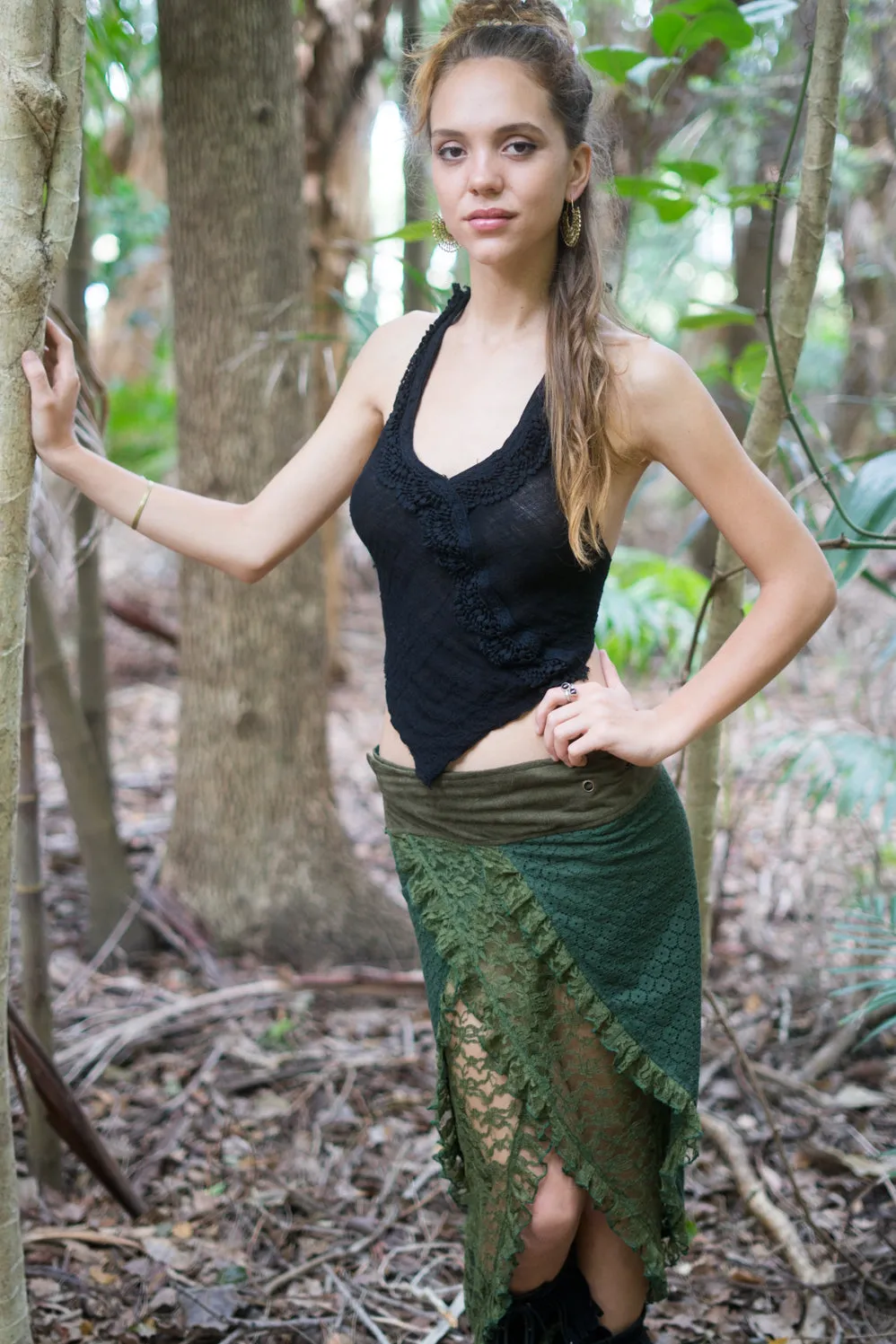 GAIA SKIRT RMX GREEN