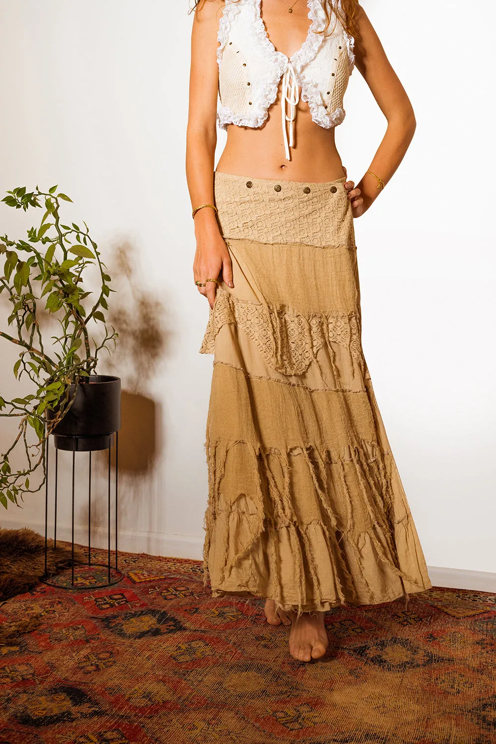 GYPSY QUEEN SKIRT BEIGE