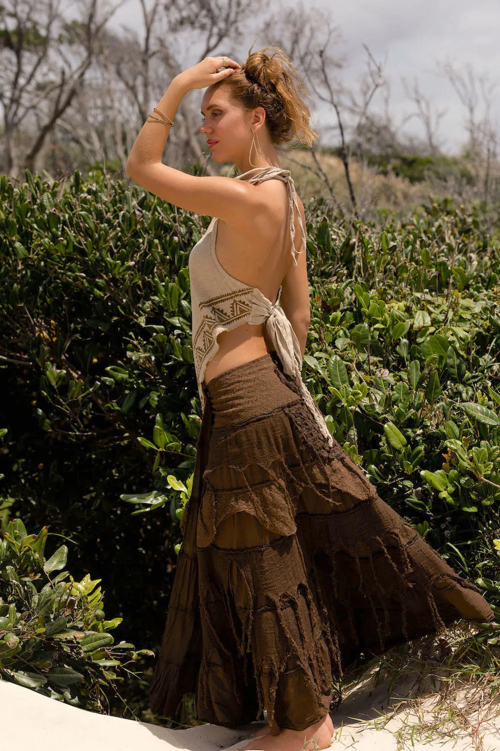 GYPSY QUEEN SKIRT BROWN