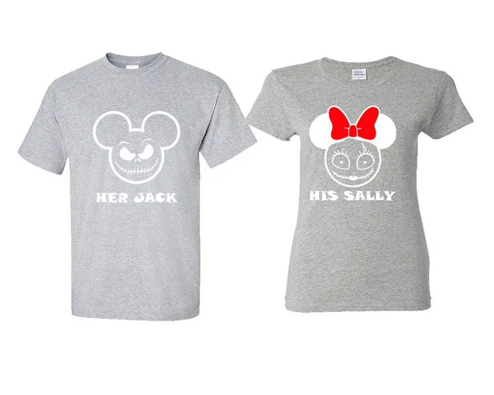 Her Jack His Sally Couple Matching T Shirts