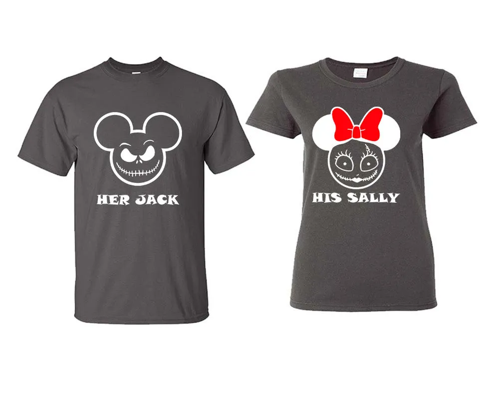 Her Jack His Sally Couple Matching T Shirts