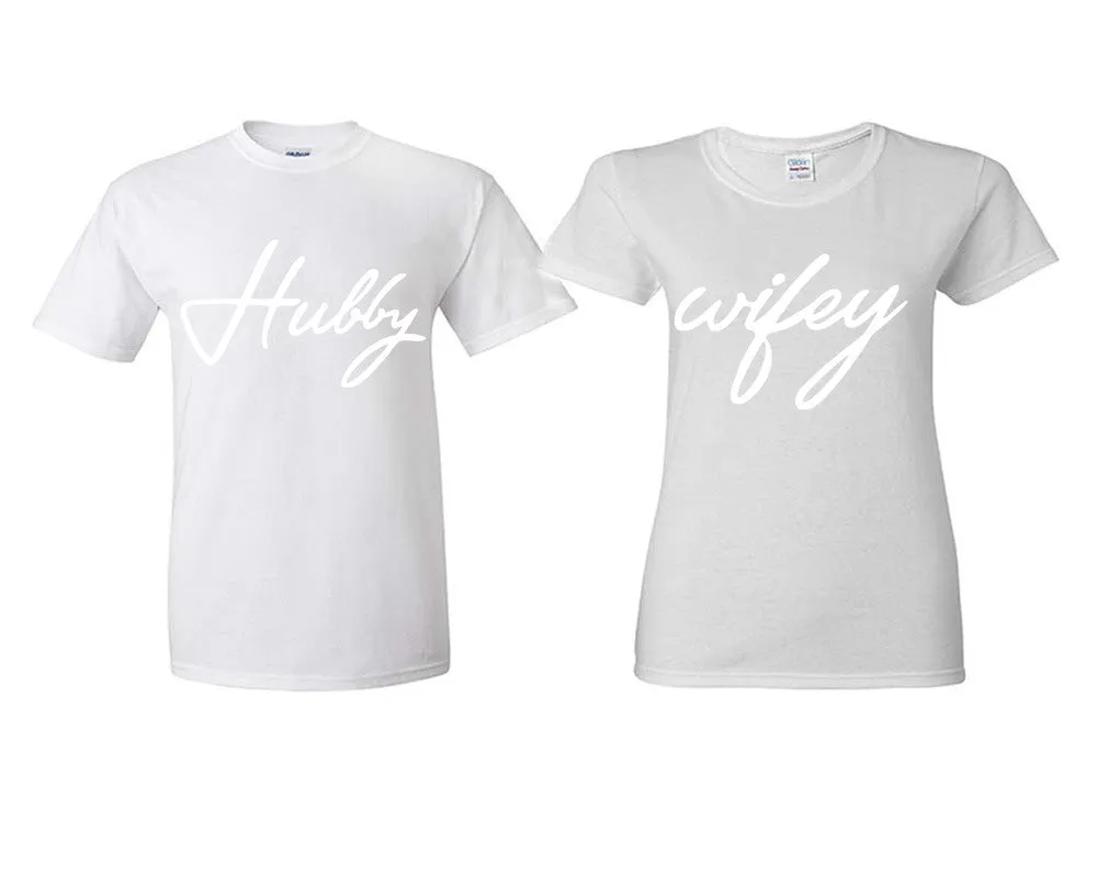 Hubby and Wifey Couple Matching Shirts, Design Man and Woman Shirts