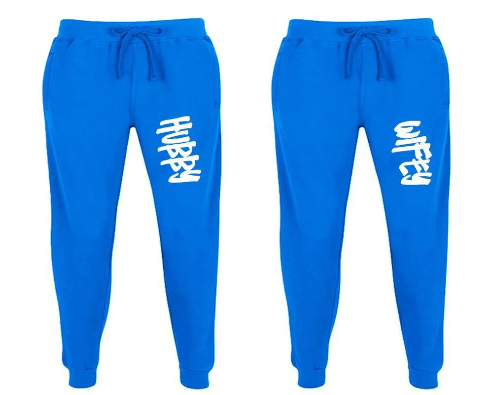 Hubby Wifey Couple Matching Jogger Pants,  Couple Designed Sweatpants