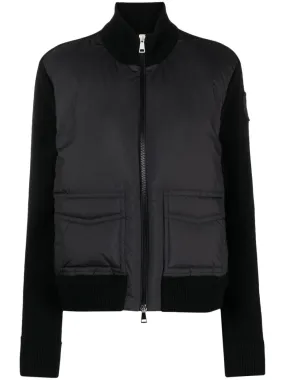 KNITTED-PANEL PADDED JACKET