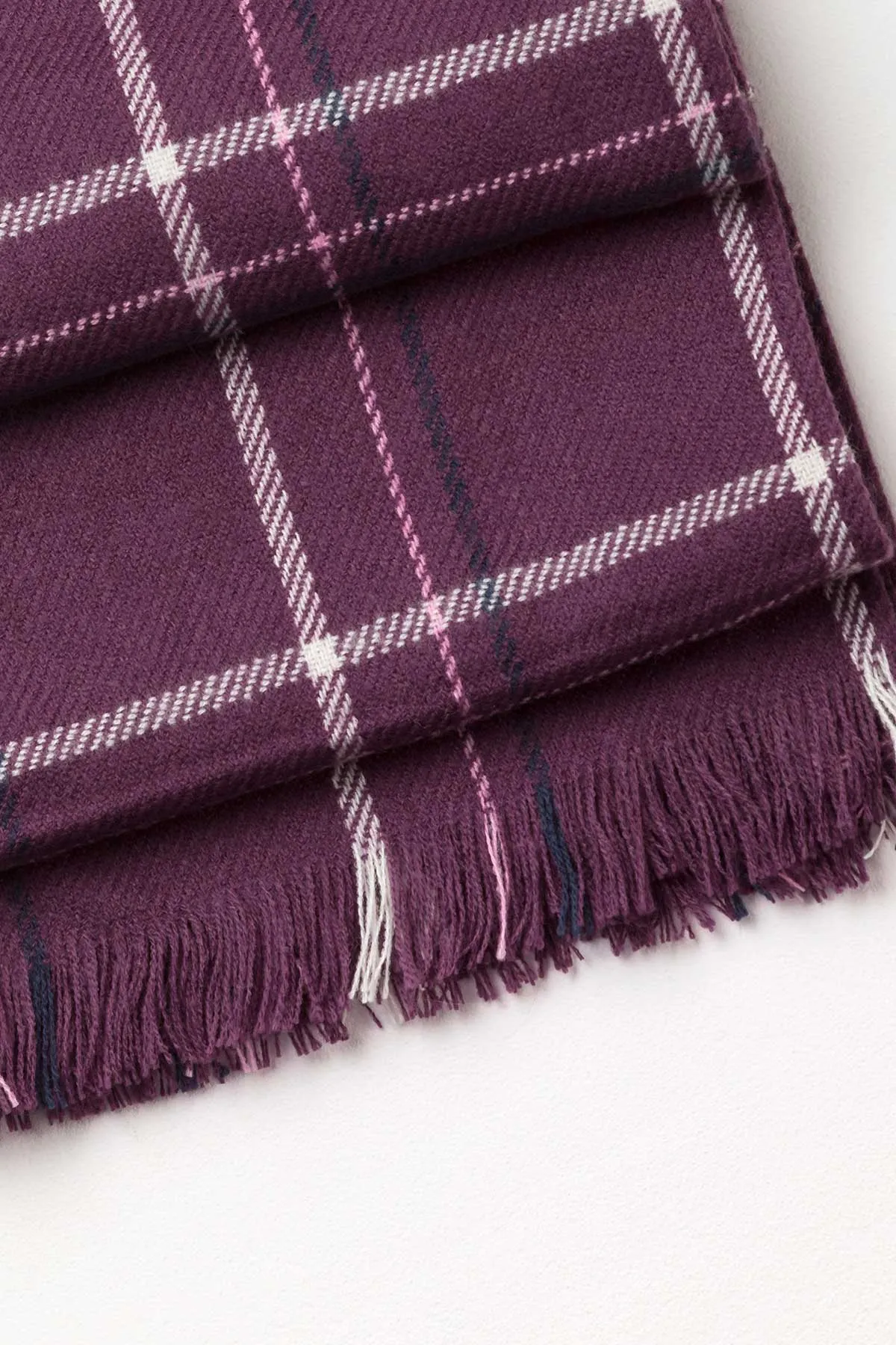 Ladies Checked Scarf - Polly