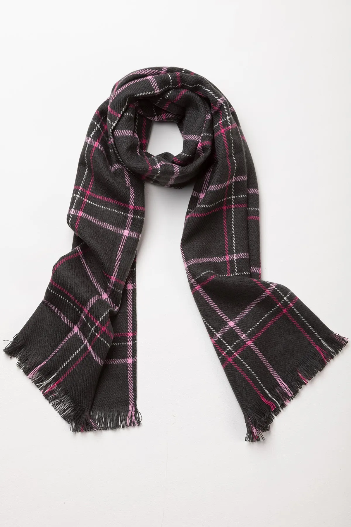 Ladies Checked Scarf - Polly