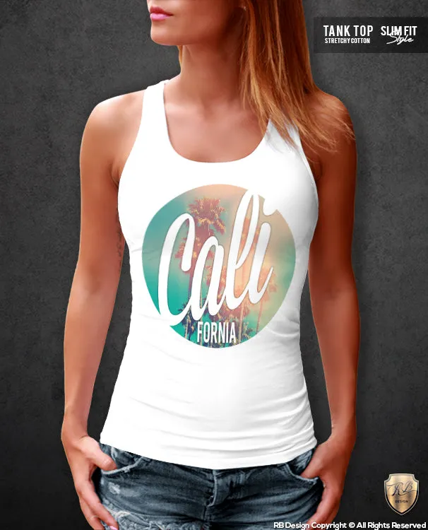 Ladies LA California T-shirt Fresh Summer Beach Tank Top RB Design WD270