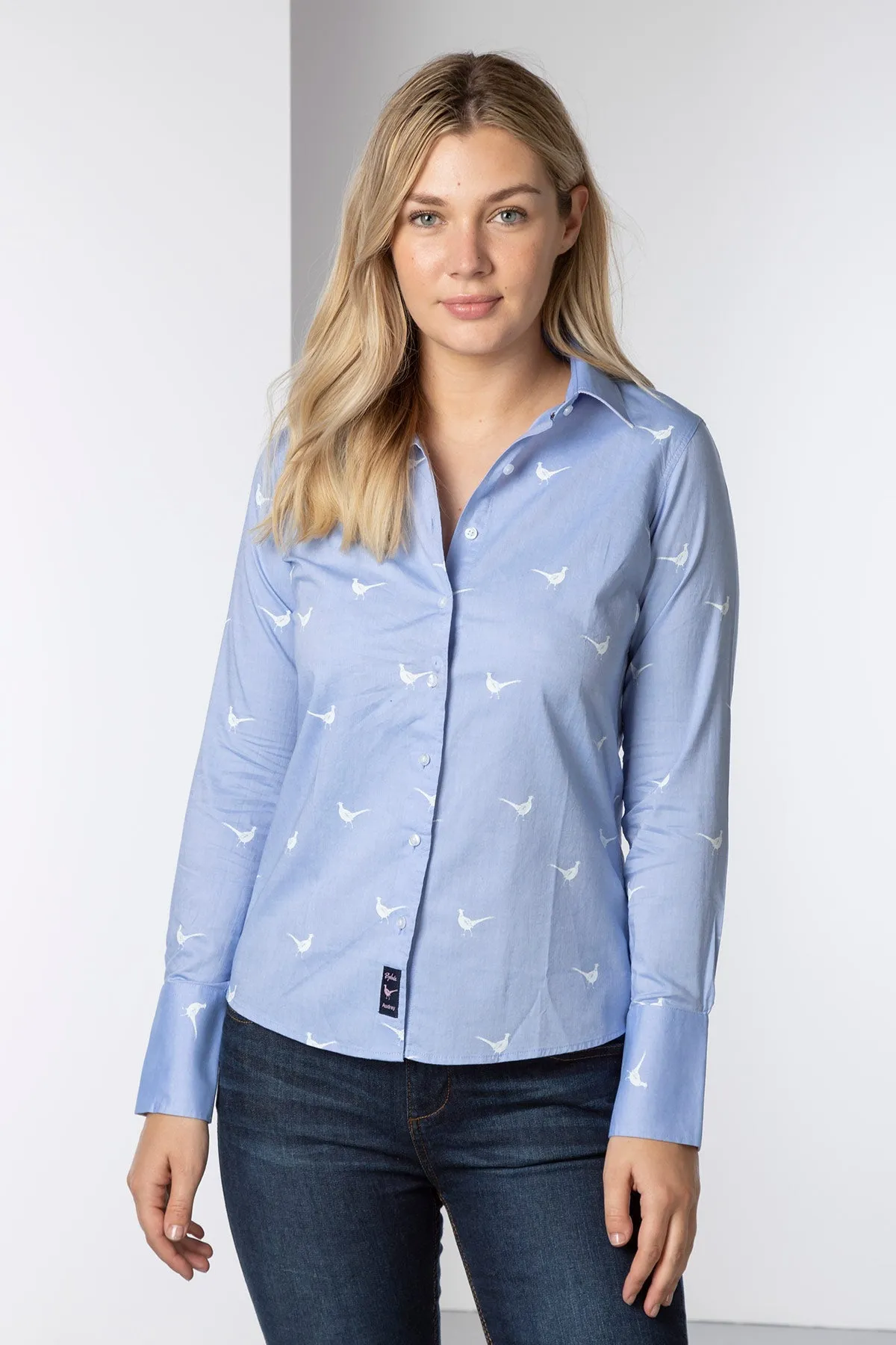 Ladies Oxford Cotton Printed Shirt - Audrey