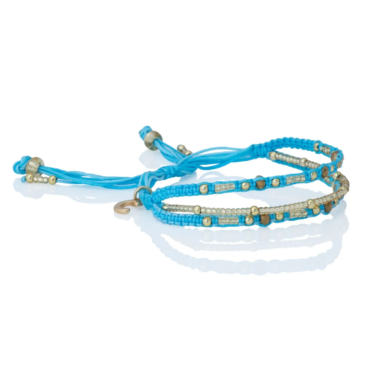 Love Yourself - Beaded Bracelet - Blue