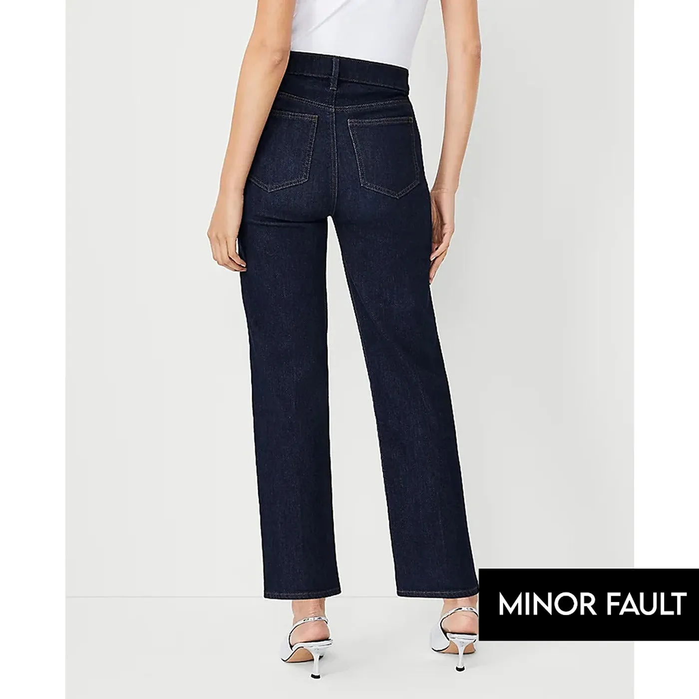 (Minor Fault) Blue Rinse Wash Straight Jeans