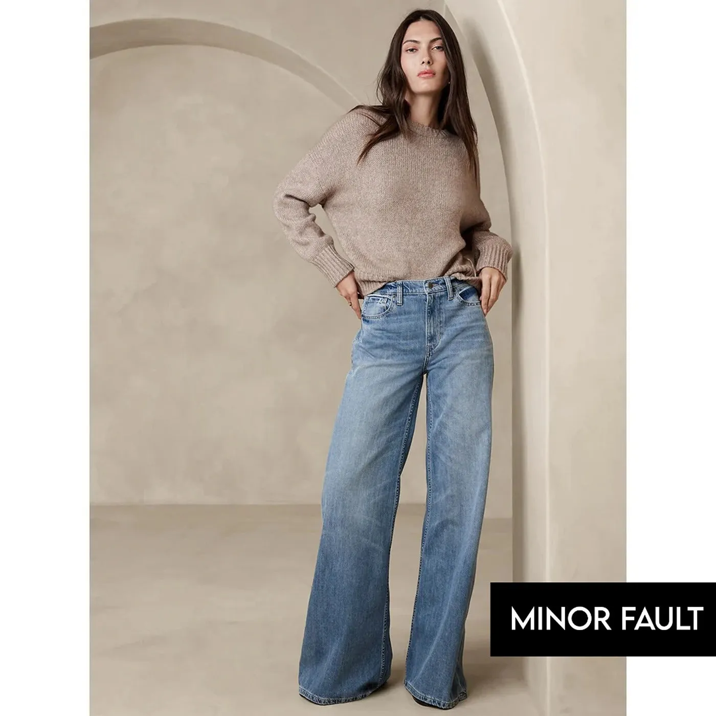 (Minor Fault) BR Blue Wide Leg Jeans