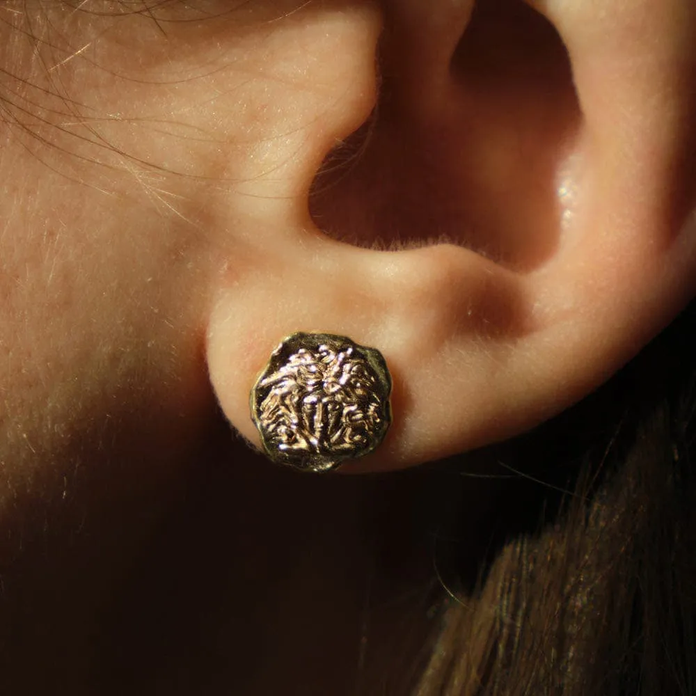 Molten Medusa Stud Earrings