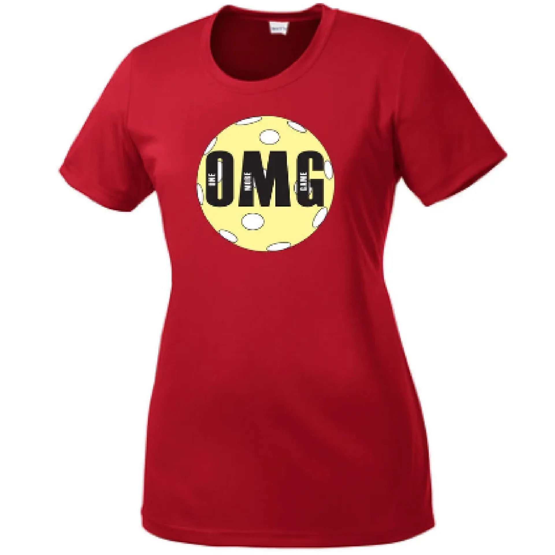 OMG (One More Game) | Clearance Women's Short Sleeve Crewneck Pickleball Shirts | 100% Polyester