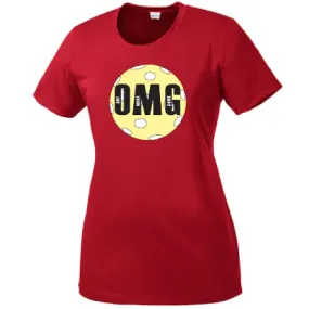 OMG (One More Game) | Clearance Women's Short Sleeve Crewneck Pickleball Shirts | 100% Polyester