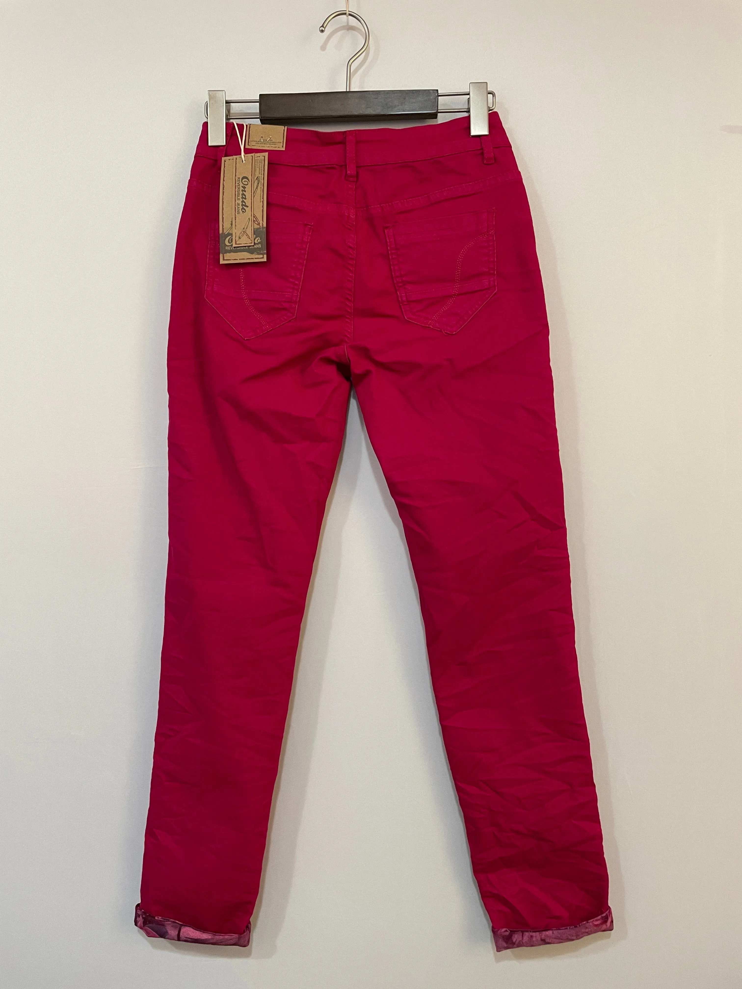 Onado Reversible Denim Jeans Summer Fuchsia