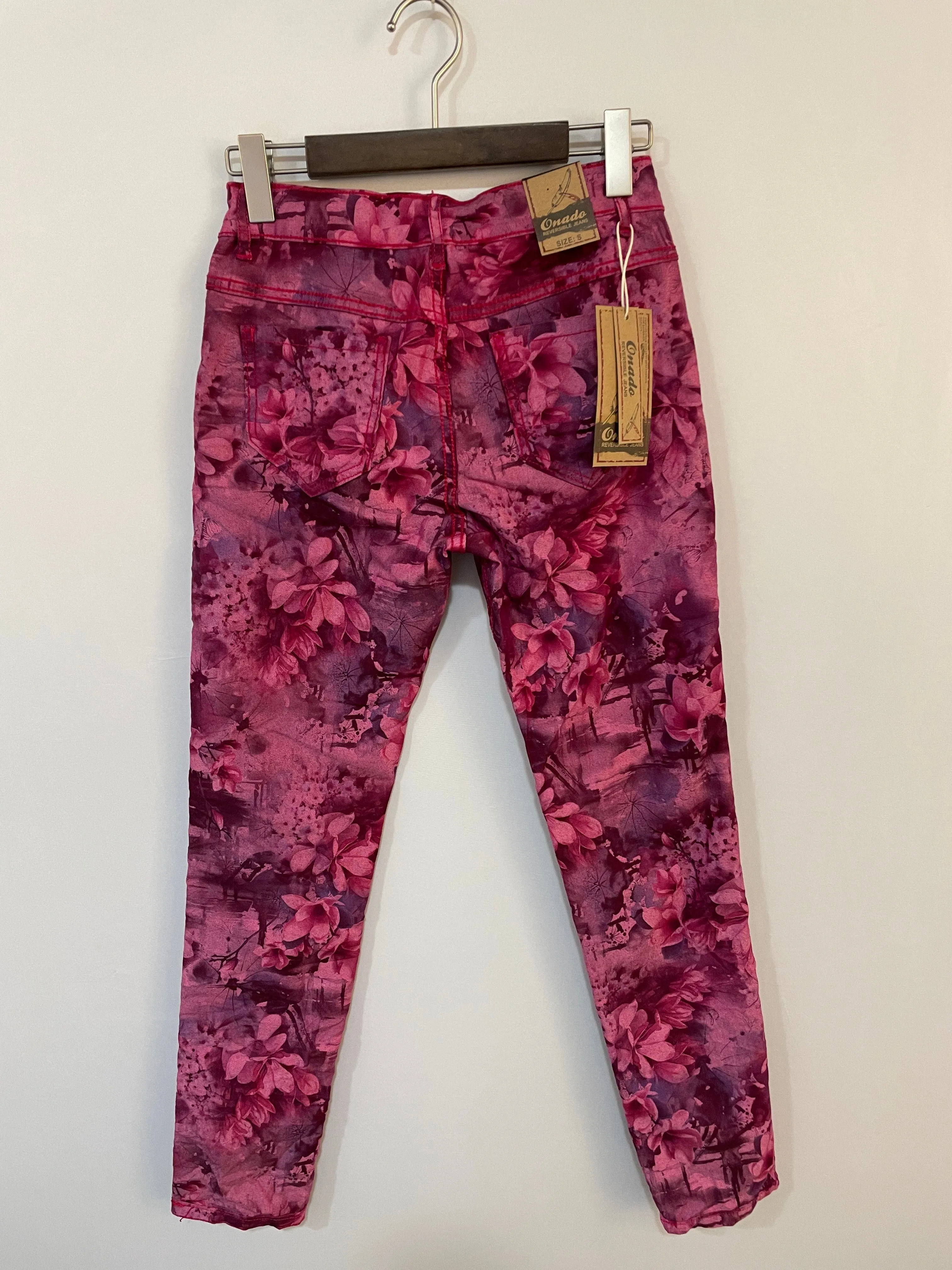 Onado Reversible Denim Jeans Summer Fuchsia