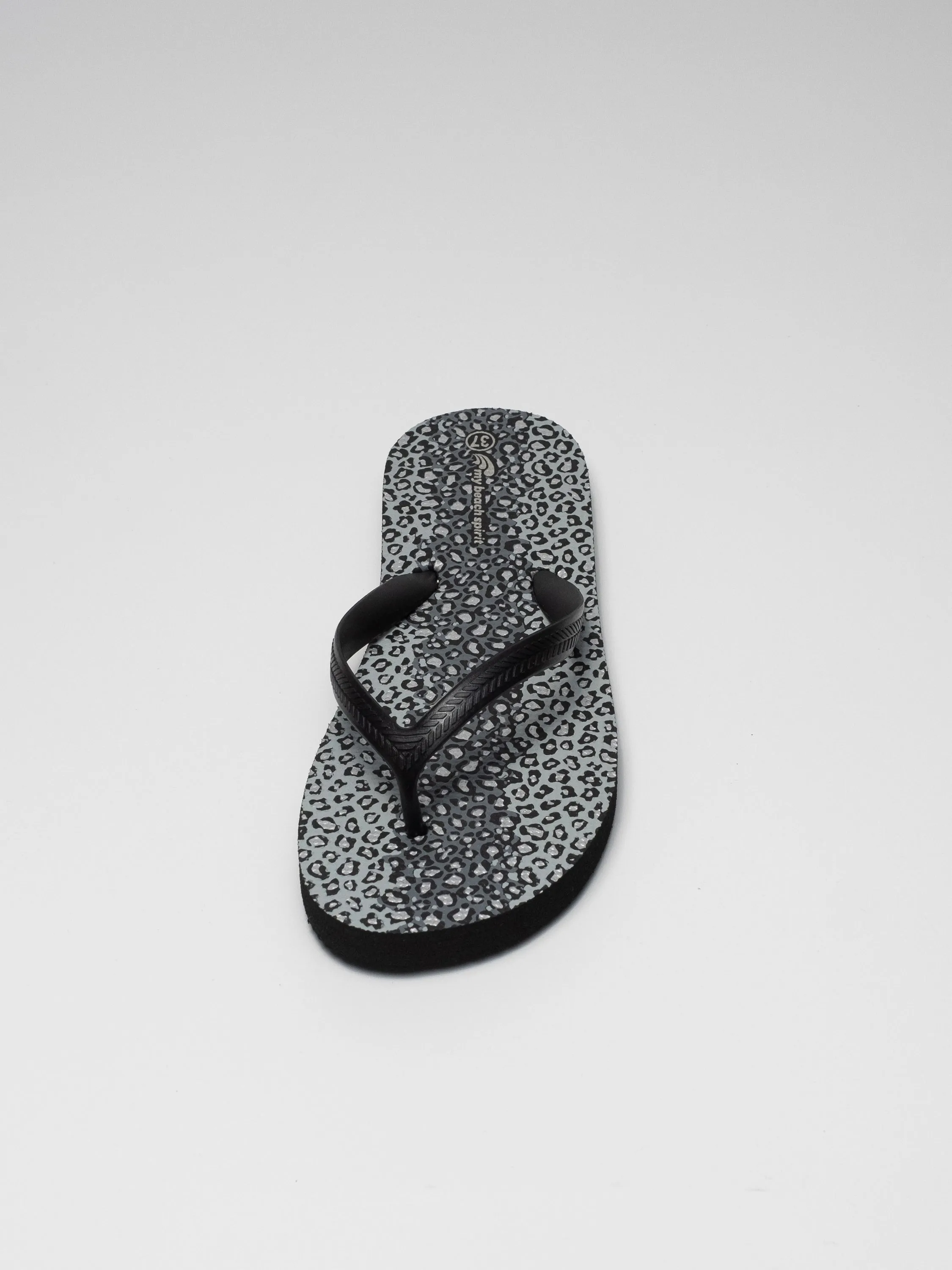 panther/leopard beach slipper