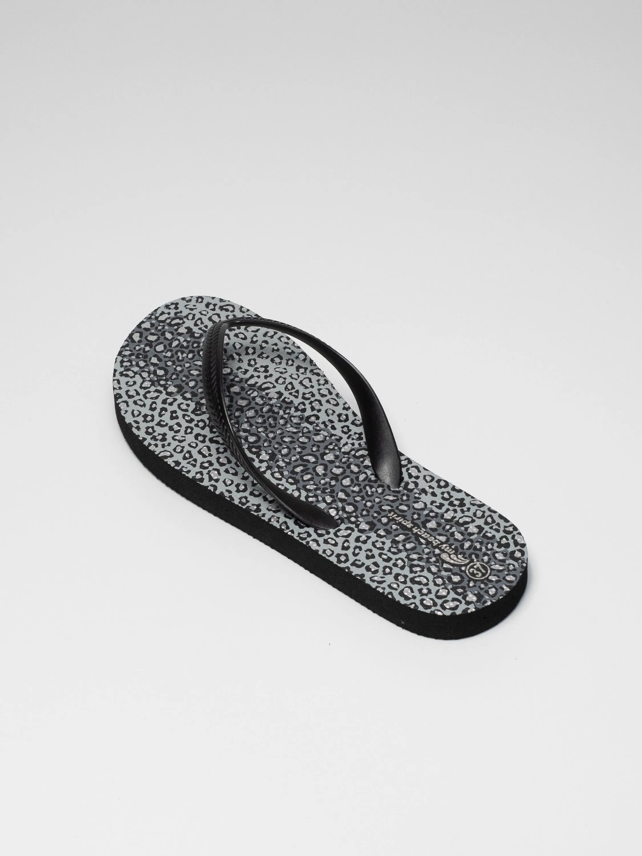 panther/leopard beach slipper