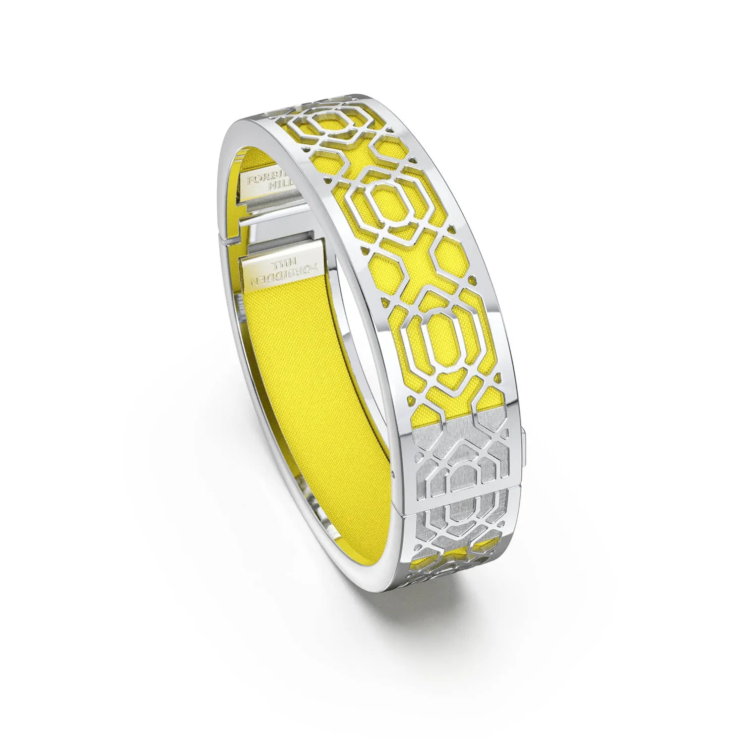 Peranakan Grace Bangle - Starfruit Yellow - Sterling Silver