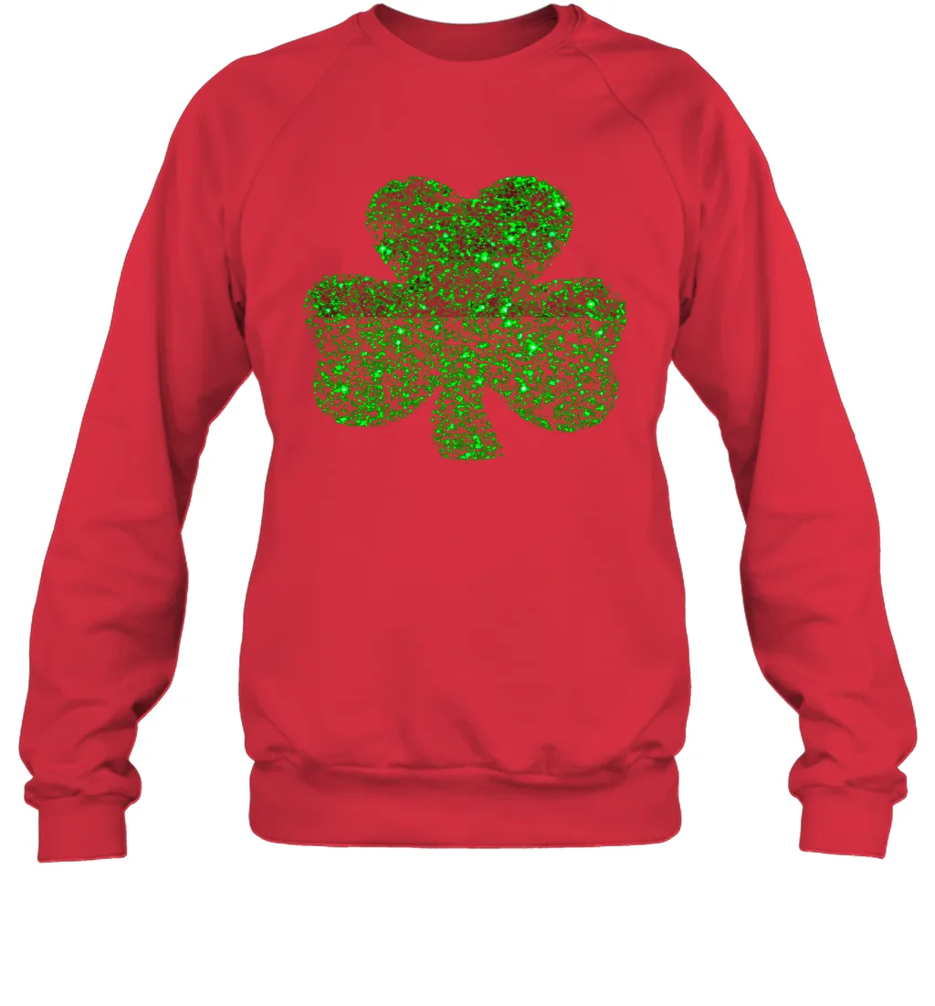 Rish Shamrock St Patrick's Day Glitter Green Lucky Charm Women Sweatshirt