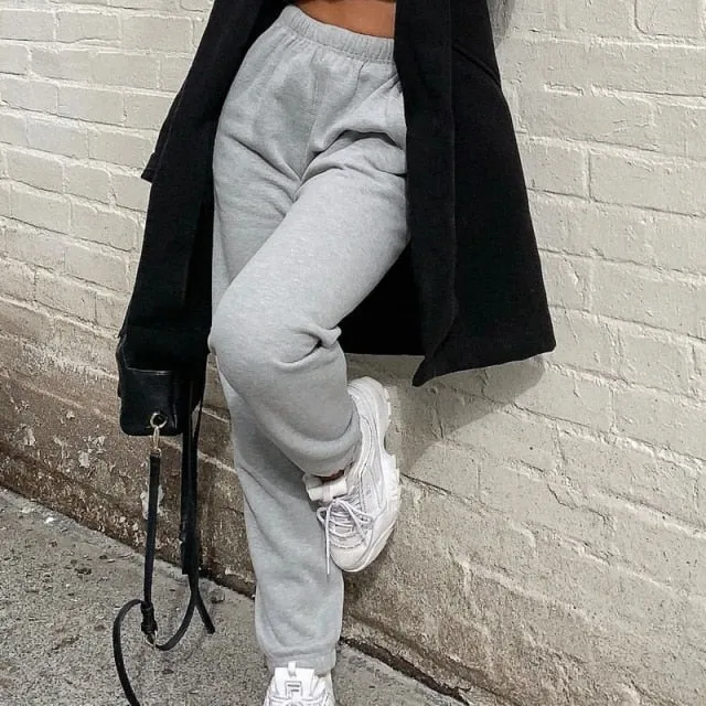 Rockmore Harajuku Joggers Wide Leg SweatPants Women Trousers Plus Size High Waist Pants Streetwear Korean Casual Pant Femme Fall