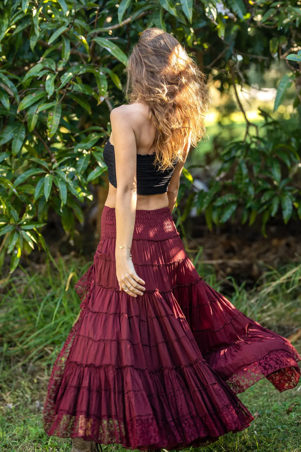 SAFFRON SKIRT MAROON