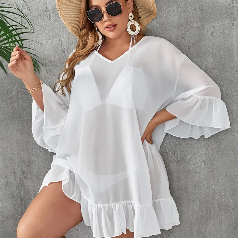 Sexy Sun Protection Bikini One Piece Beach Dress