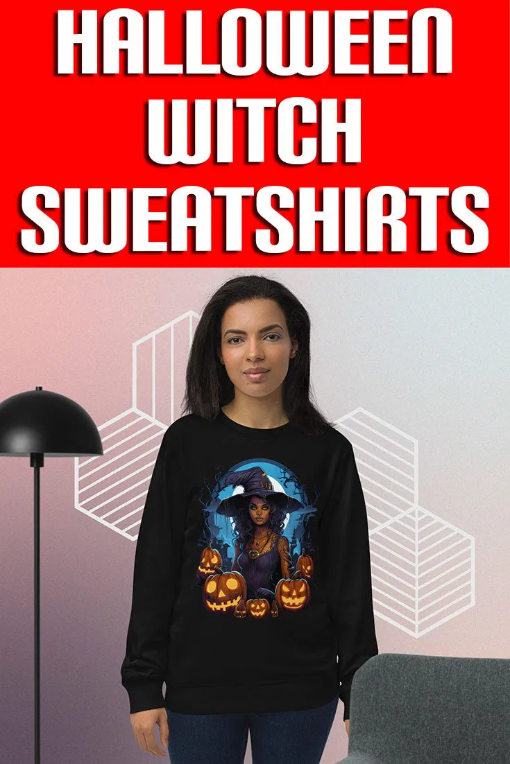 Spooky Chic: Halloween Witch Sweatshirts for Every Occasion 001