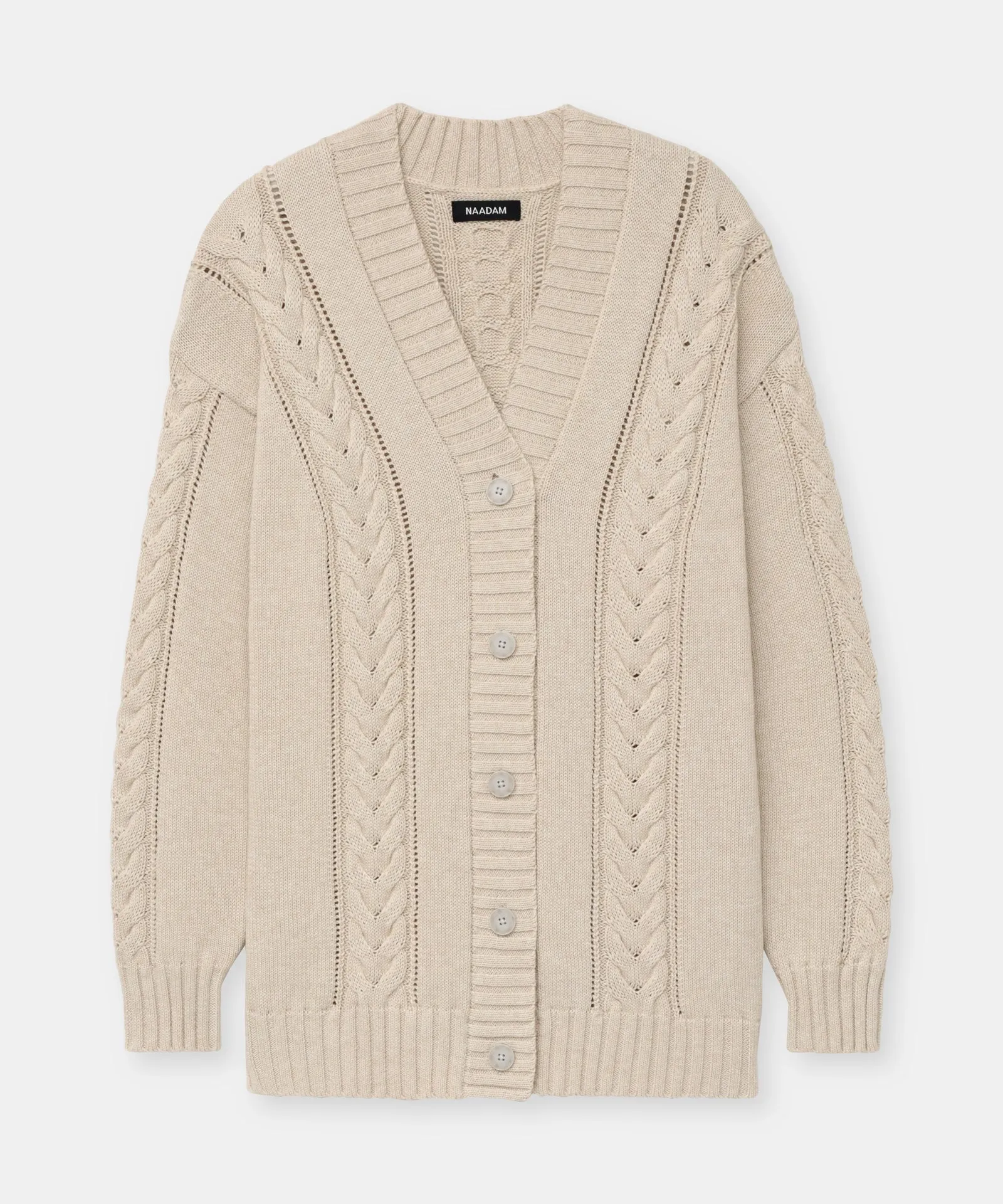 Varsity Cable Knit Cardigan