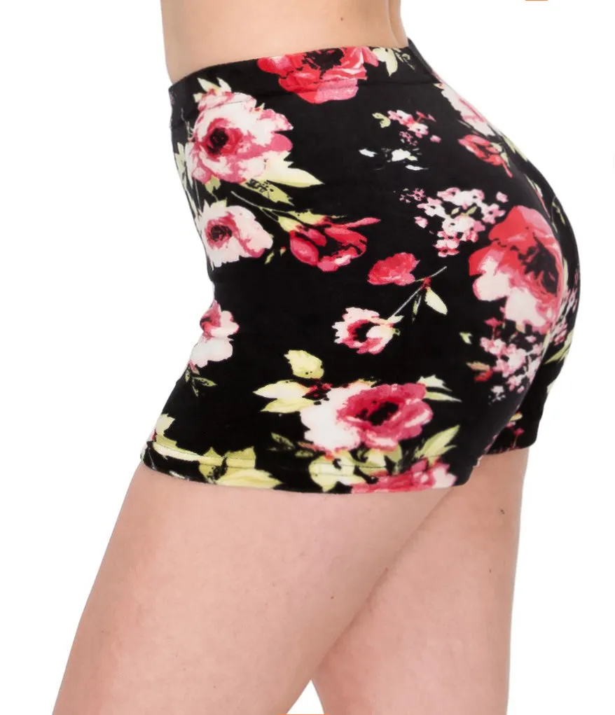 Velvet Yoga Shorts - 1 Inch Waistband