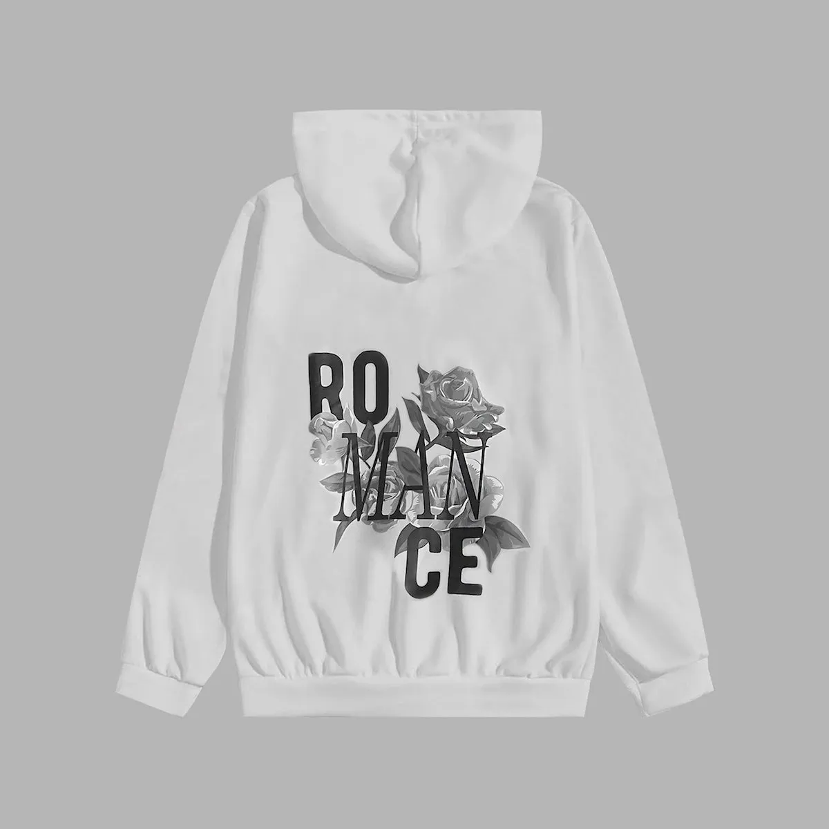 Whte Romance Zipper Hoodie