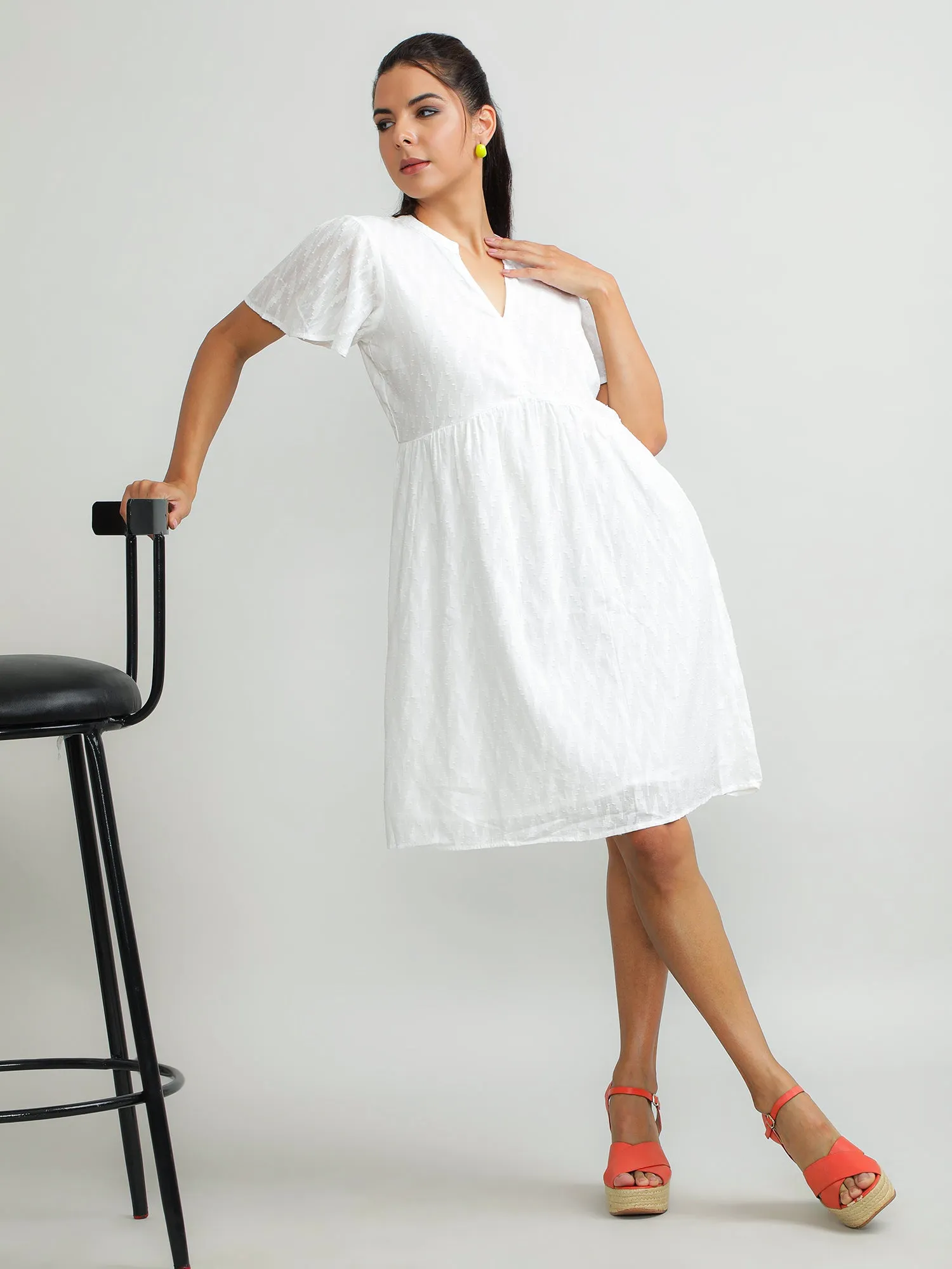 Women Cotton White Summer Dress