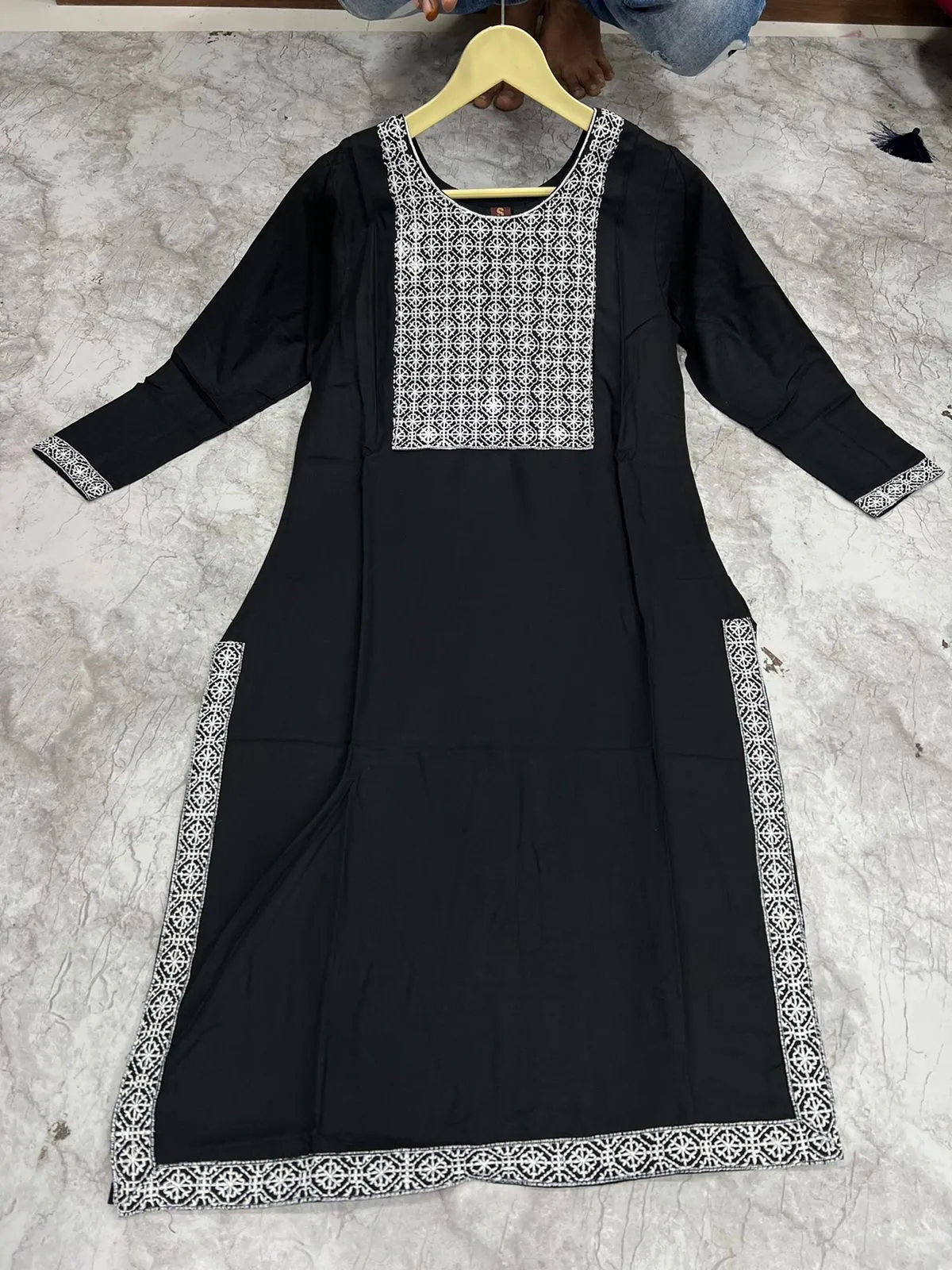 Women Embroidery Kurti Top